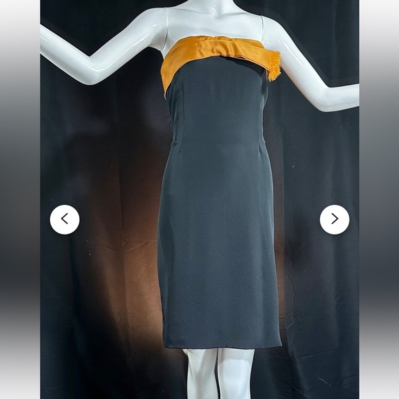 RARE VINTAGE BOB MACKIE Sz 2-4 gorgeous simple cocktail dress - Picture 3 of 13